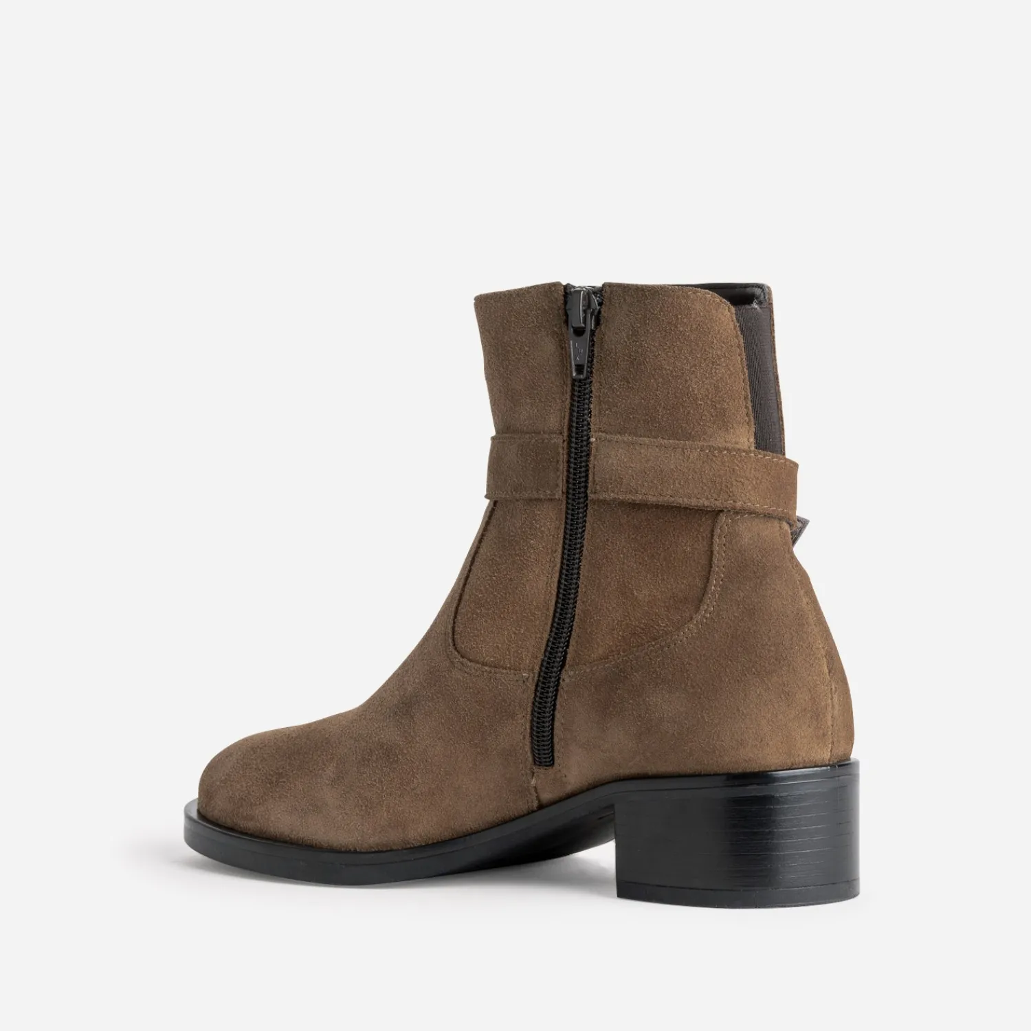 Eram Boots^Boots cuir velours avec boucle CAMEL