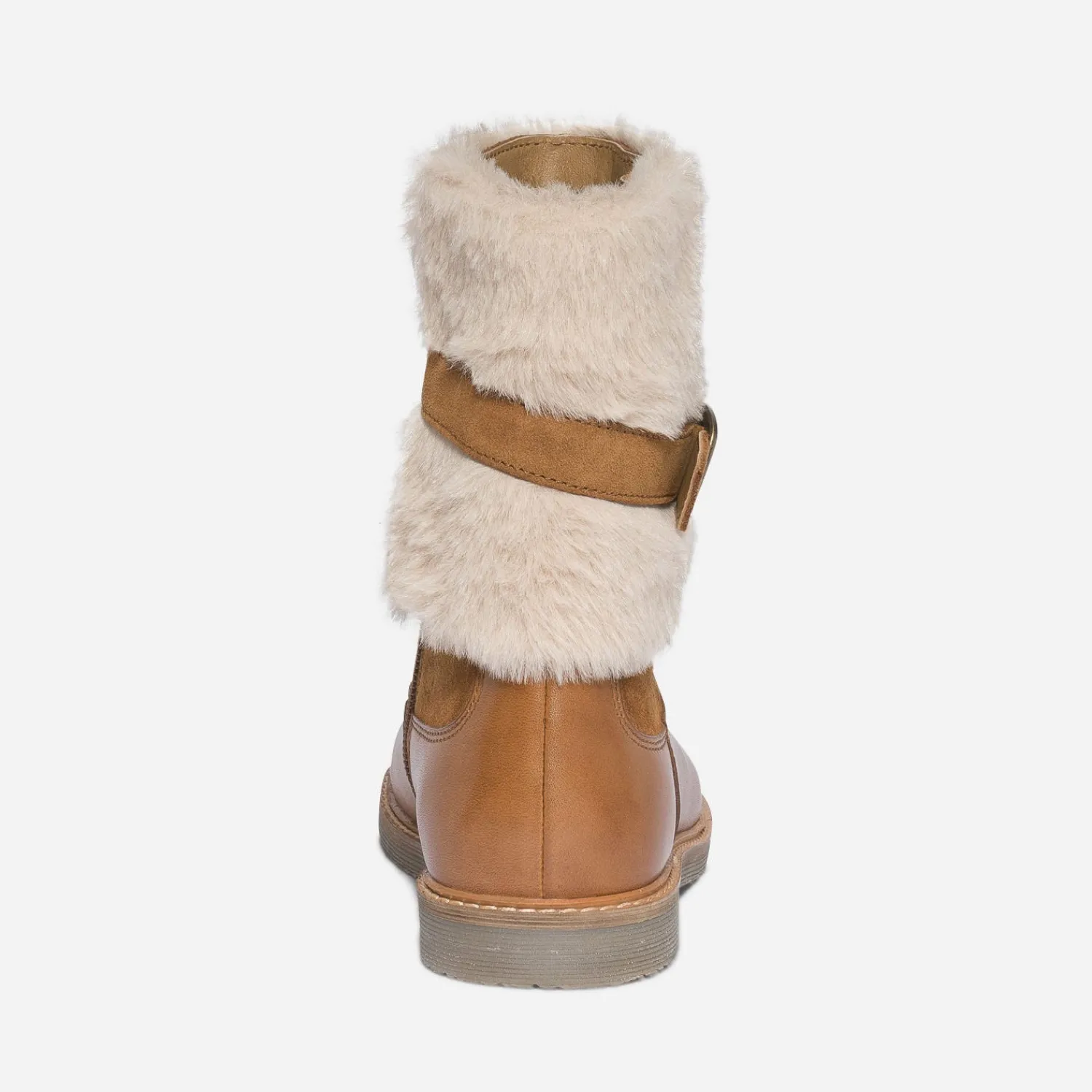 Eram Boots^Boots en cuir avec empiècement amovible CAMEL