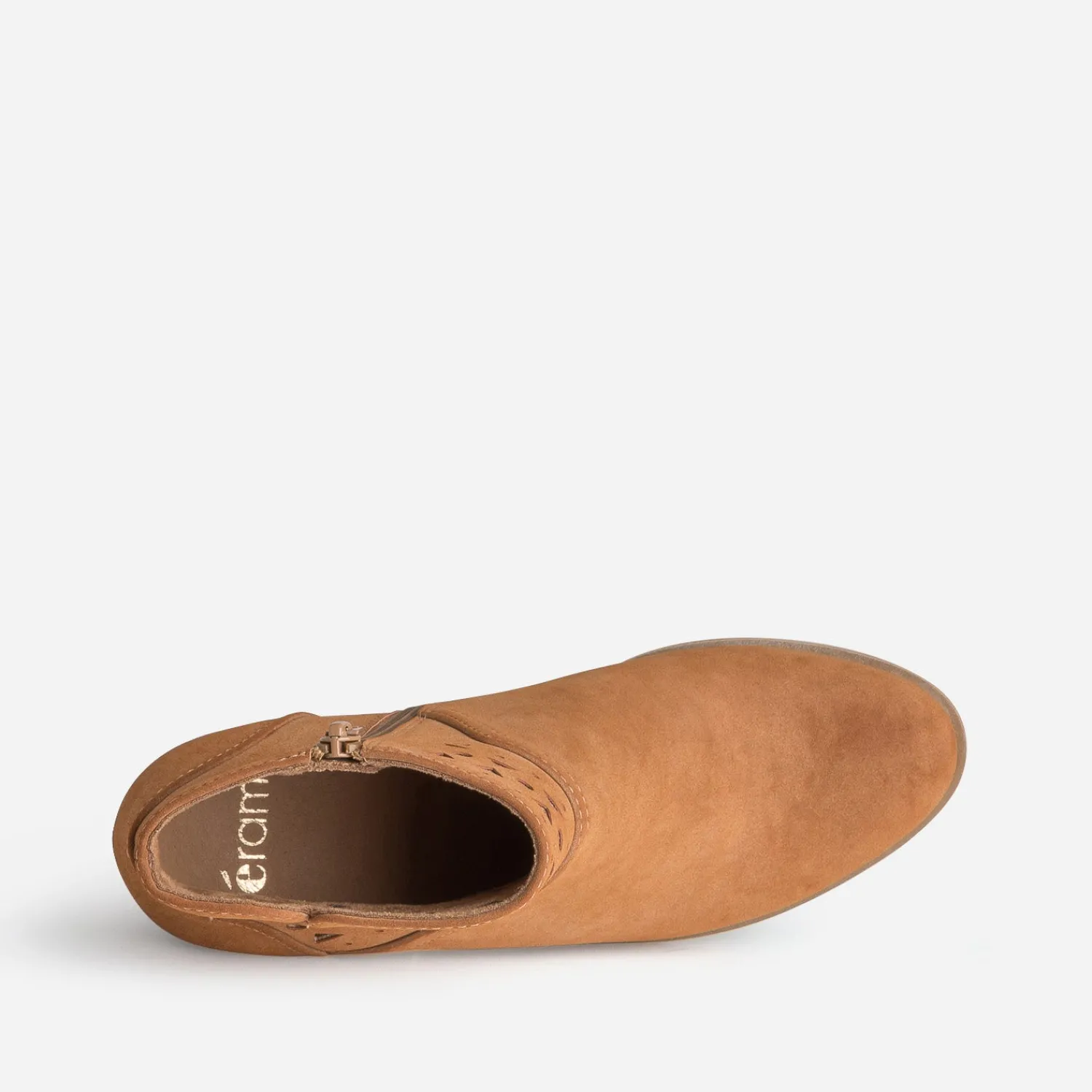 Eram Boots^Boots suédé détails perforés CAMEL