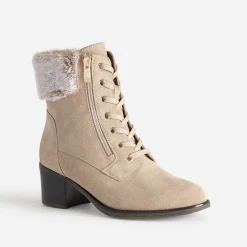 Caprice Boots^Boots cuir velours BEIGE