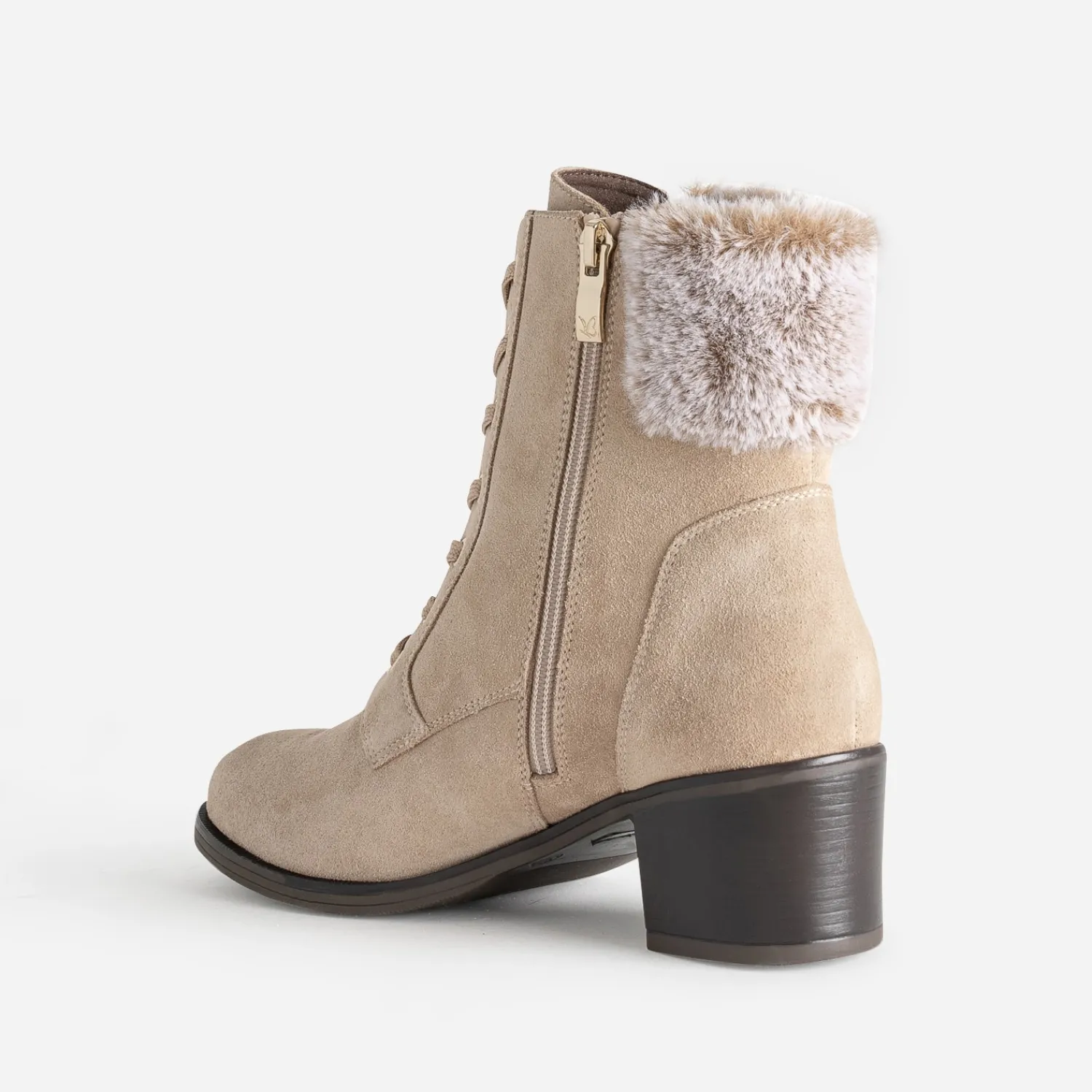 Caprice Boots^Boots cuir velours BEIGE
