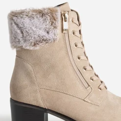 Caprice Boots^Boots cuir velours BEIGE