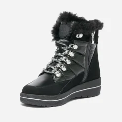 Caprice Boots^Boots bi matière fourré NOIR