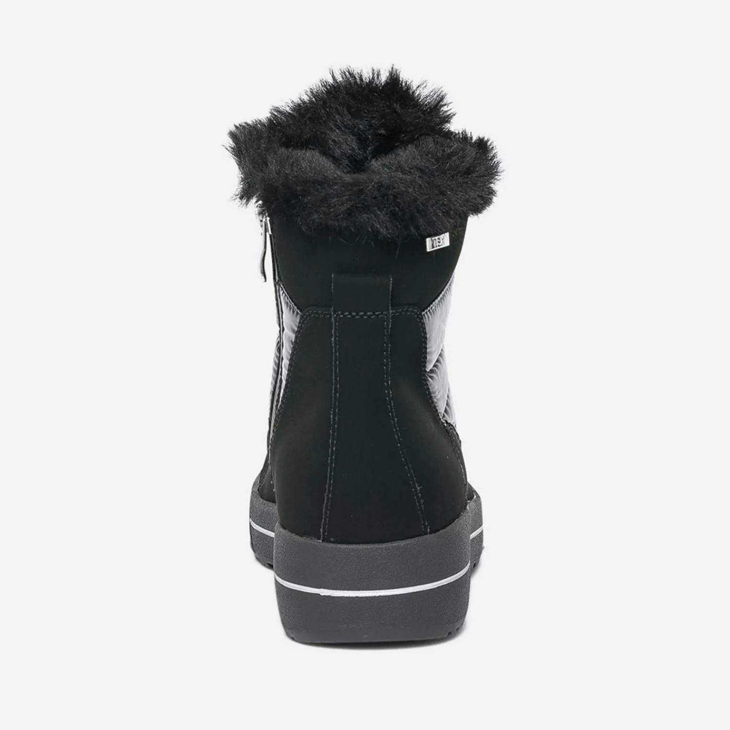 Caprice Boots^Boots bi matière fourré NOIR
