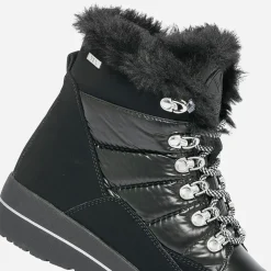 Caprice Boots^Boots bi matière fourré NOIR