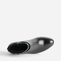 Caprice Boots^Boots en cuir et cuir velours NOIR