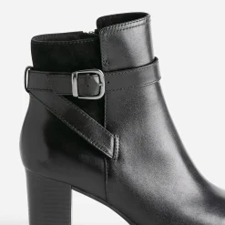 Caprice Boots^Boots en cuir et cuir velours NOIR
