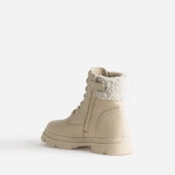 Buggy Boots^Boots éco-conçu à lacet en cuir fourré BEIGE