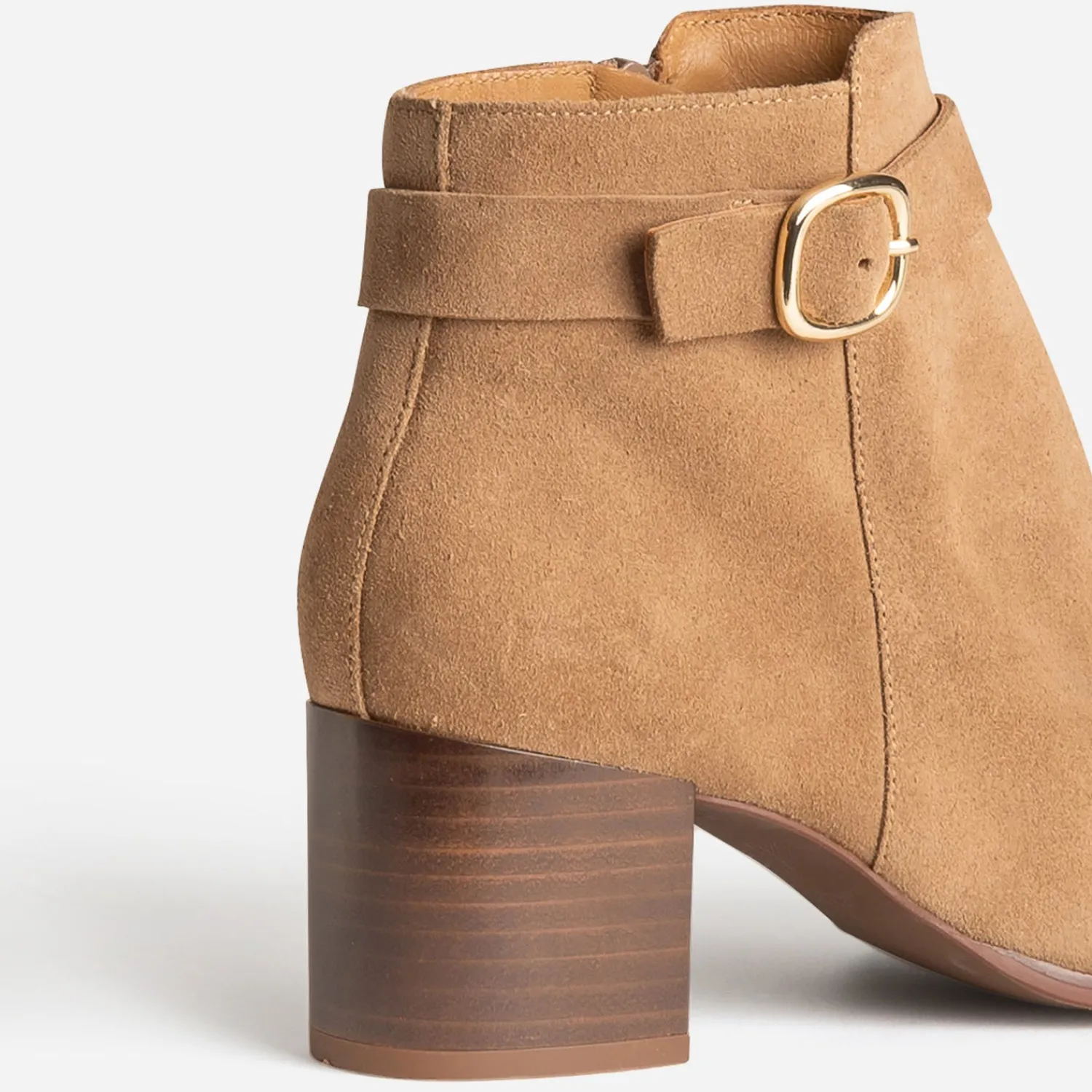 Eram Flex Boots^Boots en cuir velours BEIGE