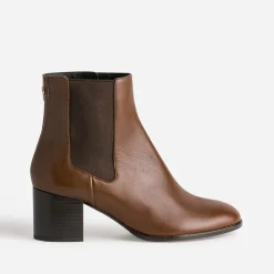 Eram Flex Boots^Boots en cuir à talon COGNAC