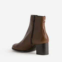 Eram Flex Boots^Boots en cuir à talon COGNAC