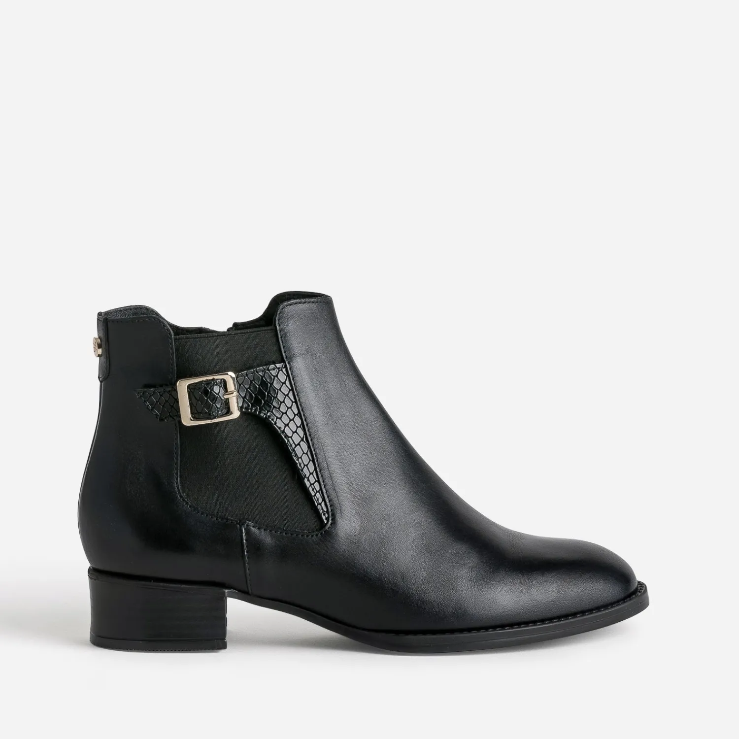 Eram Flex Boots^Boots en cuir détail embossé NOIR
