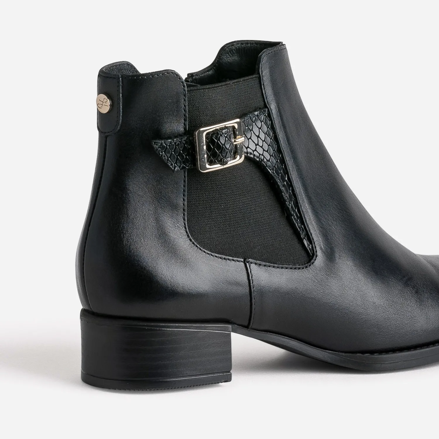 Eram Flex Boots^Boots en cuir détail embossé NOIR