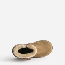 Buggy Boots^Boots fille en croûte de cuir camel TAUPE