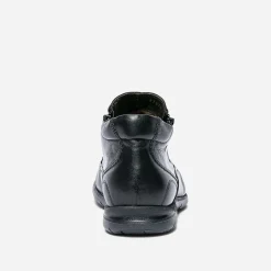 Fluchos Boots^Boots en cuir fourré avec zips NOIR
