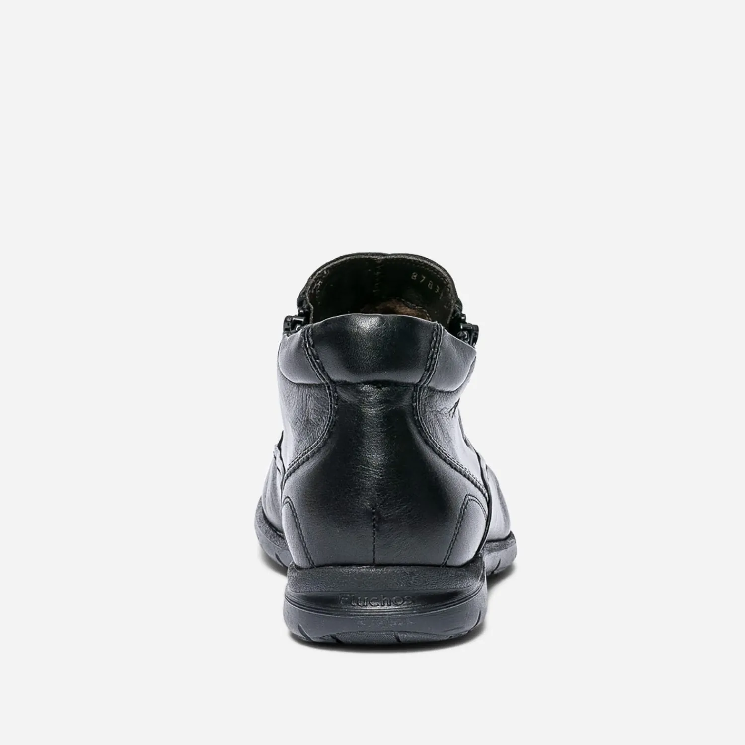 Fluchos Boots^Boots en cuir fourré avec zips NOIR