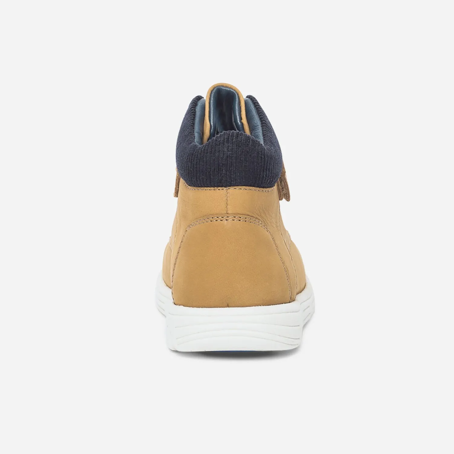 Eram Chaussures Montantes^Boots jaune en cuir et velours marine CAMEL
