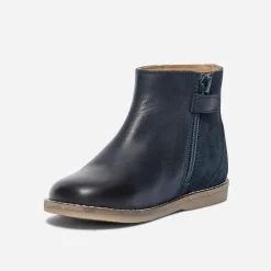 Eram Boots^Boots en cuir à volant MARINE