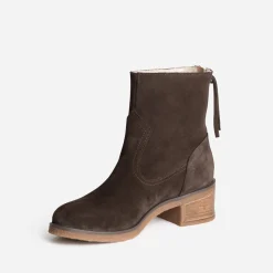 Eram Boots^Boots cuir velours fourré MARRON