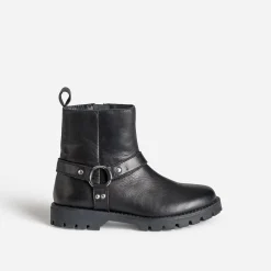 Buggy Boots^Boots motard cuir NOIR