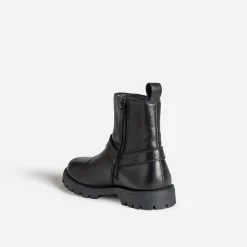 Buggy Boots^Boots motard cuir NOIR