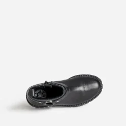 Buggy Boots^Boots motard cuir NOIR