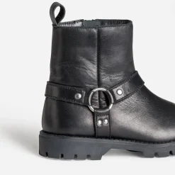 Buggy Boots^Boots motard cuir NOIR