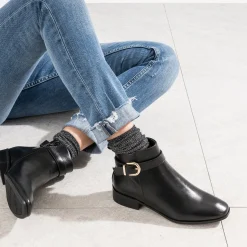 Eram Boots^Boots avec bride cheville NOIR