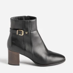 Eram Boots^Boots éco-conçu en cuir avec bride NOIR