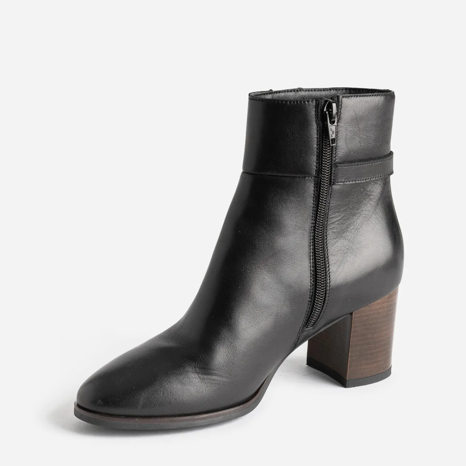 Eram Boots^Boots éco-conçu en cuir avec bride NOIR