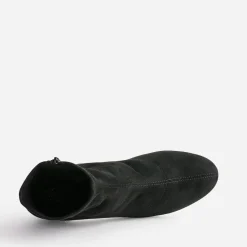 Eram Boots^Boots éco-conçu en textile suédé NOIR