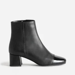 Eram Boots^Boots cuir bout verni NOIR