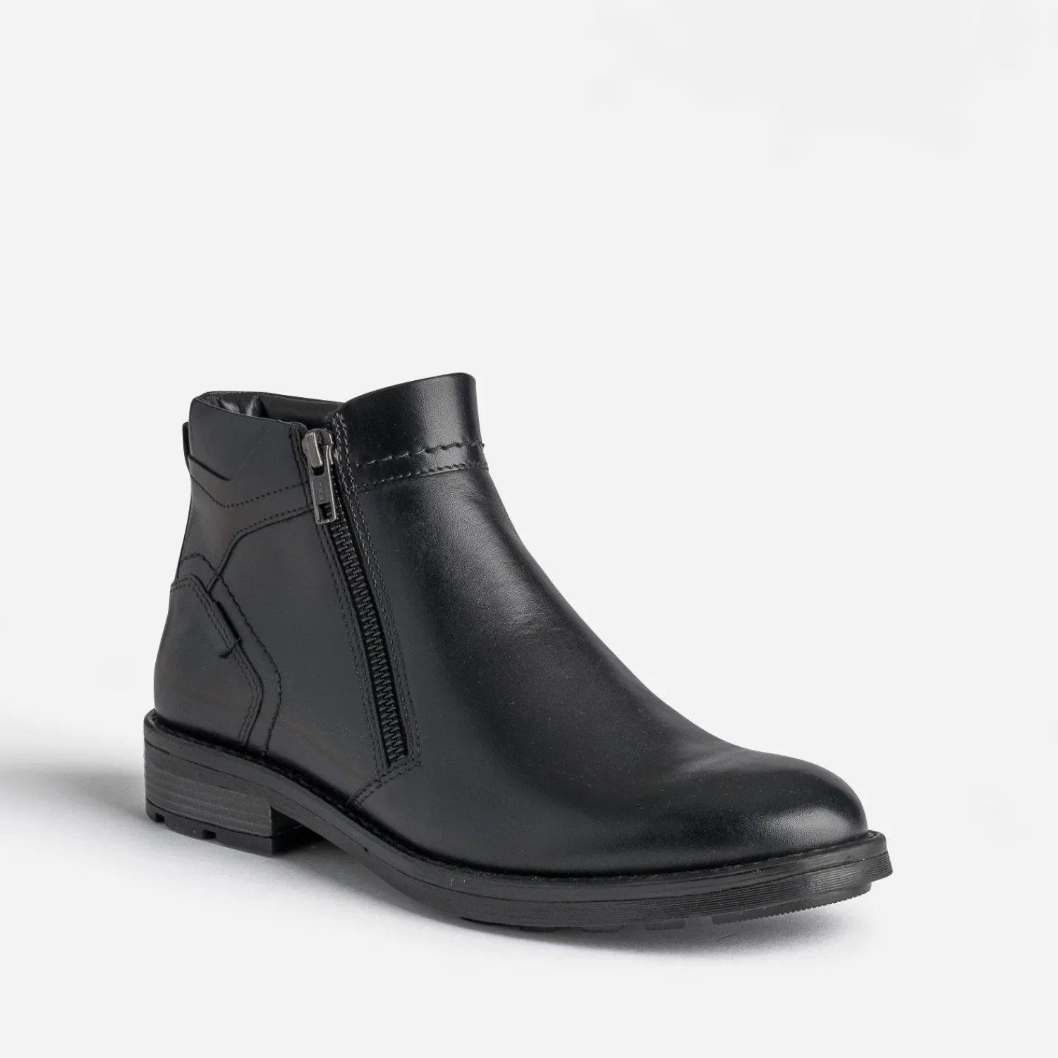 Eram Boots^Boots en cuir à double zip NOIR