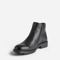 Eram Boots^Boots en cuir à double zip NOIR