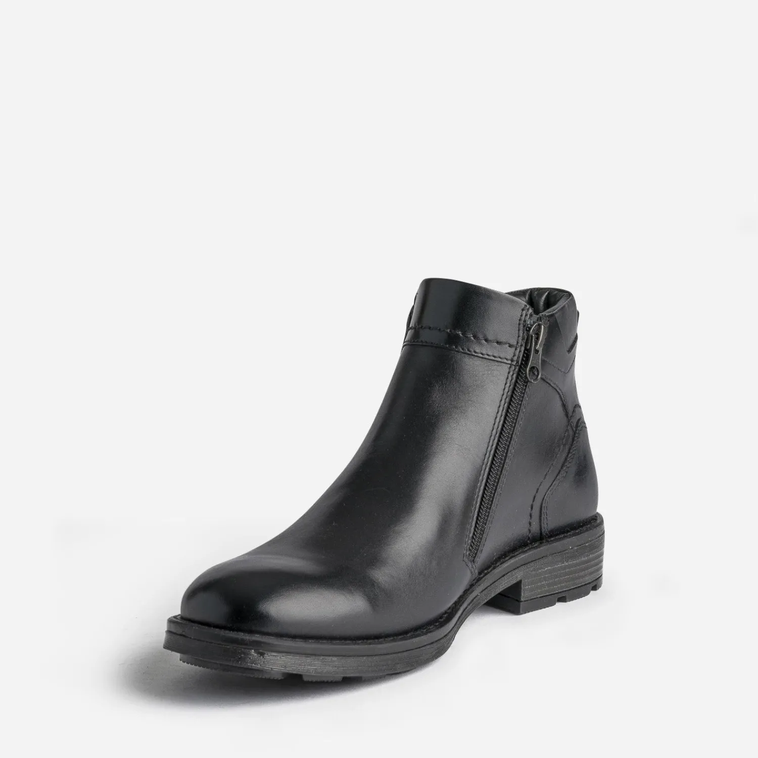 Eram Boots^Boots en cuir à double zip NOIR