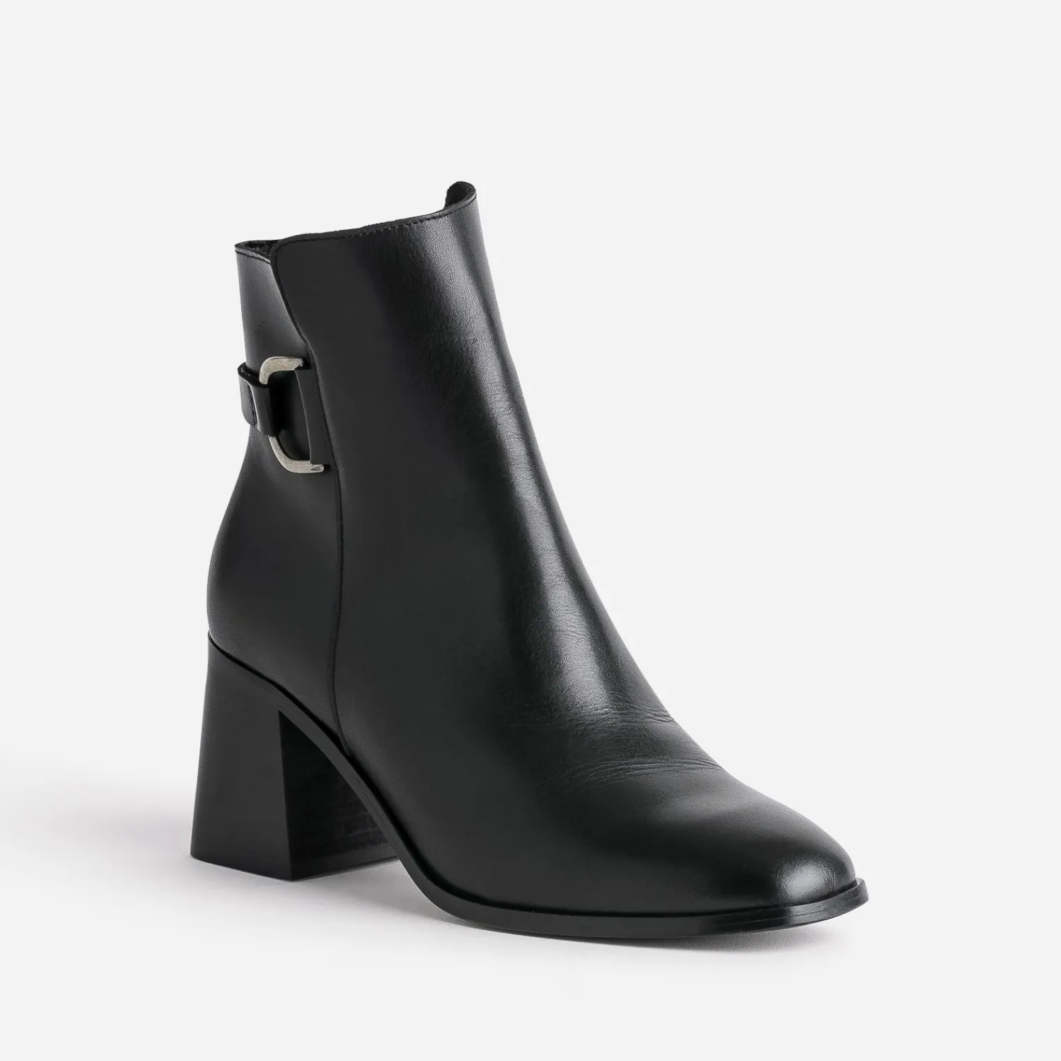 Eram Boots^Boots en cuir éco-conçu avec anneau en D NOIR