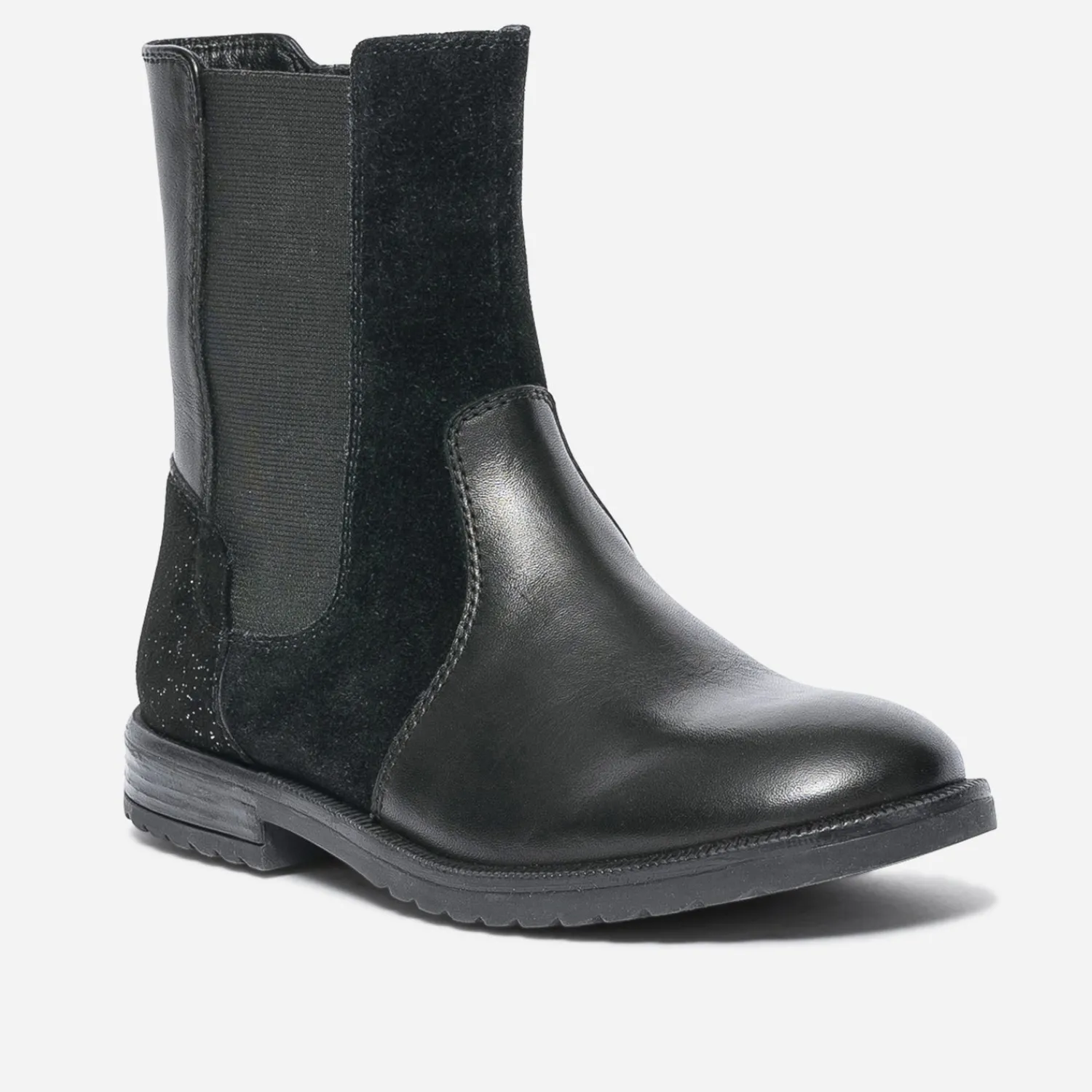 Eram Boots^Boots en cuir et cuir velours NOIR