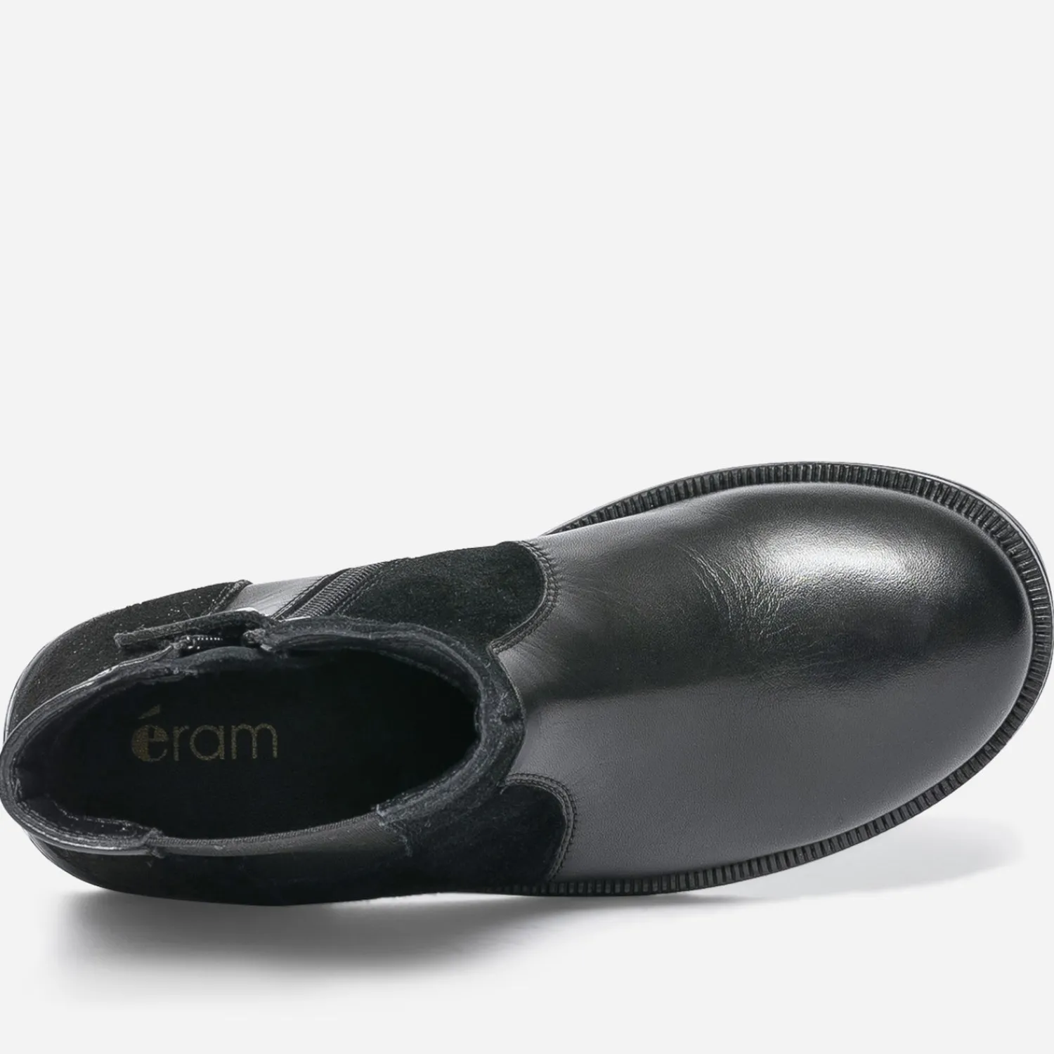 Eram Boots^Boots en cuir et cuir velours NOIR