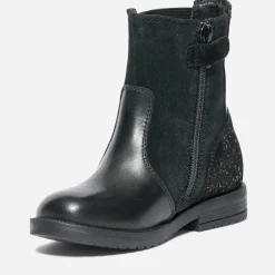Eram Boots^Boots en cuir et cuir velours NOIR