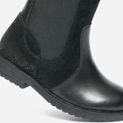 Eram Boots^Boots en cuir et cuir velours NOIR
