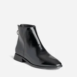 Eram Boots^Boots glacé avec zip arrière NOIR