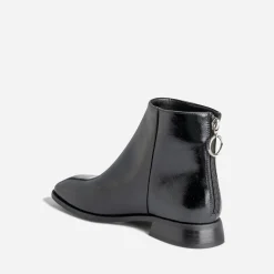 Eram Boots^Boots glacé avec zip arrière NOIR