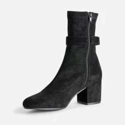 Eram Boots^Boots suédé détail boucle NOIR