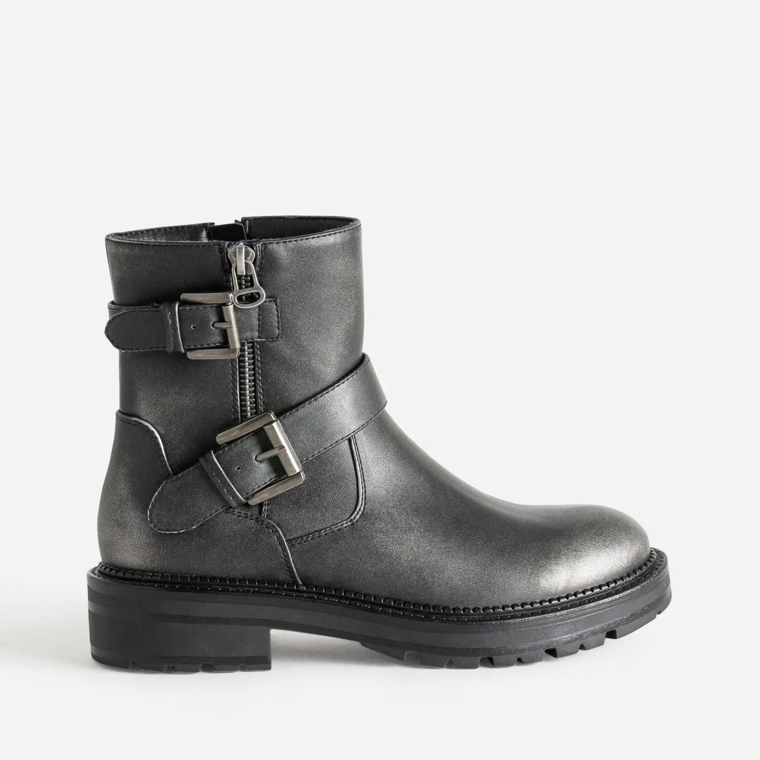 Texto Boots^Boots esprit motard GRIS