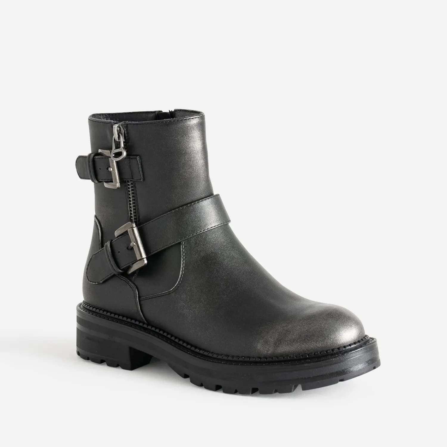 Texto Boots^Boots esprit motard GRIS