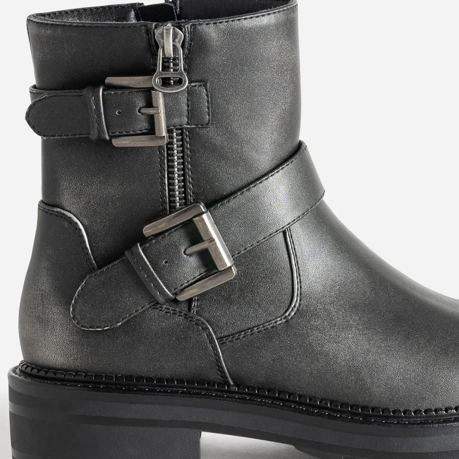 Texto Boots^Boots esprit motard GRIS