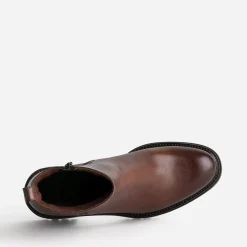 Texto Boots^Boots en cuir semelle crantée MARRON