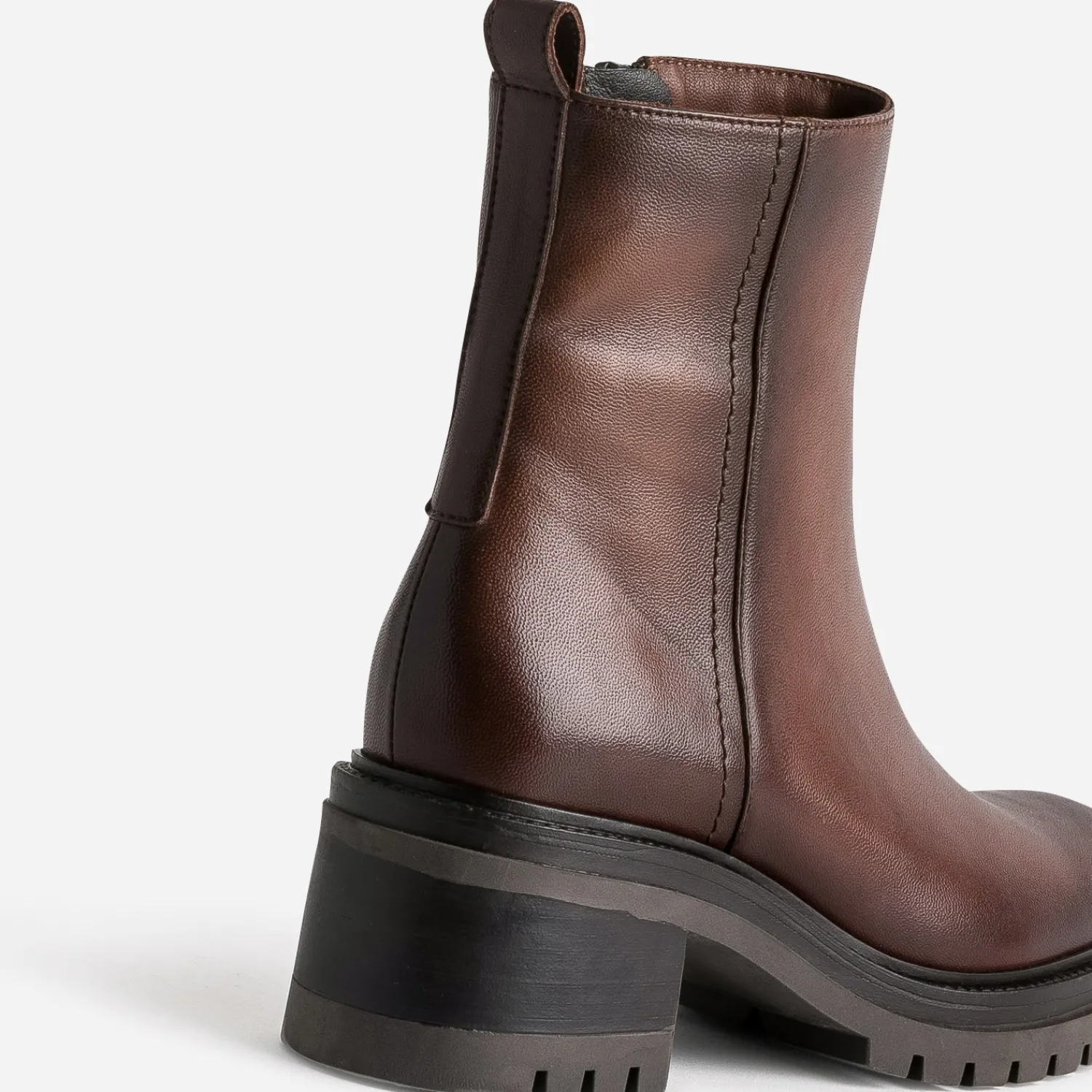 Texto Boots^Boots en cuir semelle crantée MARRON