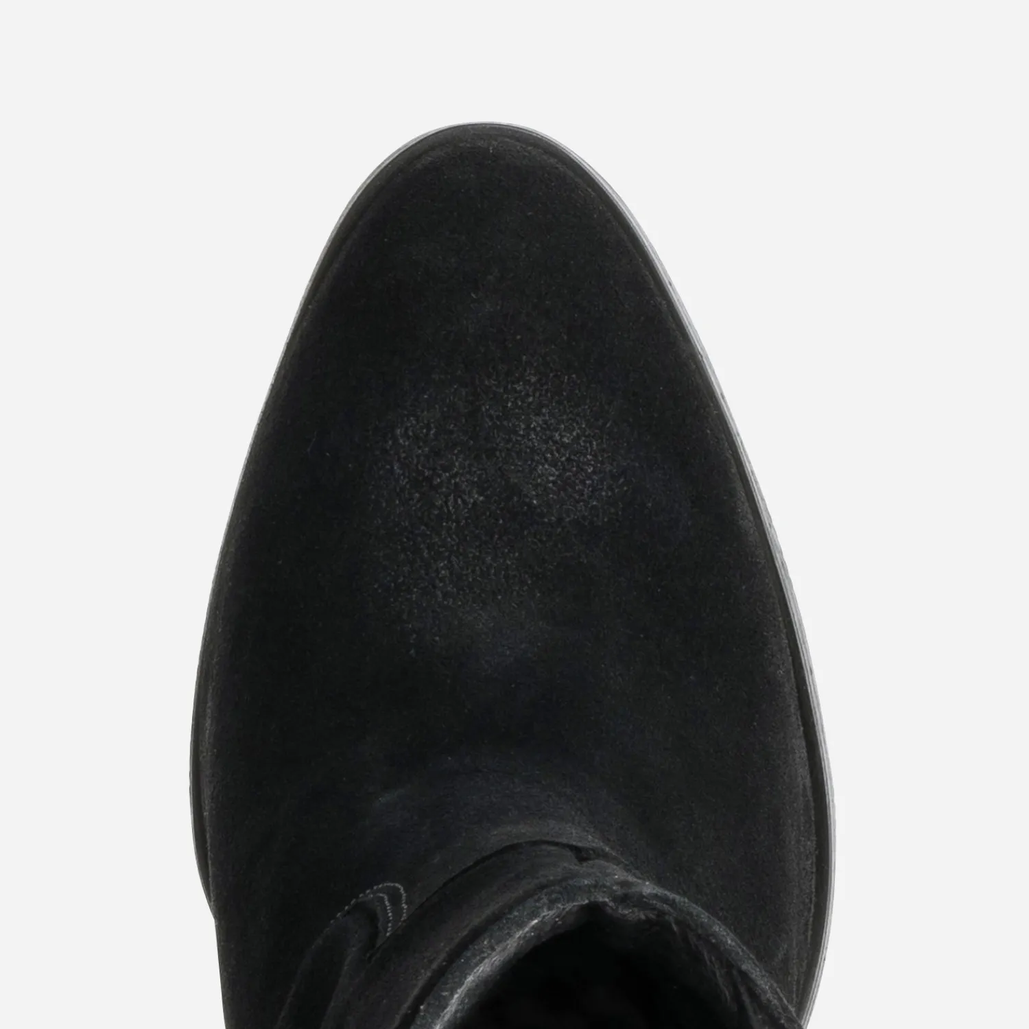 Texto Boots^Boots western à talon cuir velours NOIR