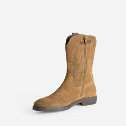 Buggy Bottes^Boots western cuir velours CAMEL
